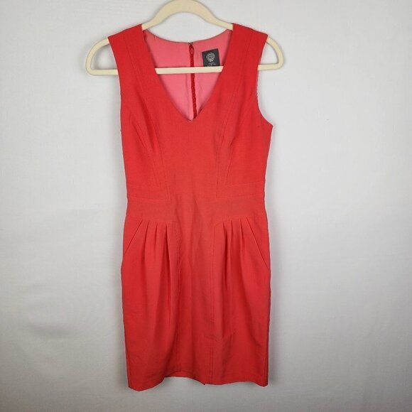 Vince Camuto Coral Dress with Pockets 4 - Picture 1 of 5